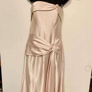 COPY - Jessica McClintock Beige Satiny Formal Dress Sz 8